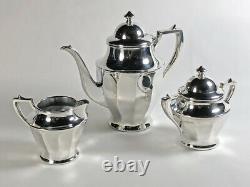 Circa 1900 Richfield Plate Co. Quadruple Silver Plated 3-Piece Tea Set # 3678