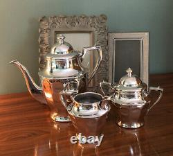 Circa 1900 Richfield Plate Co. Quadruple Silver Plated 3-Piece Tea Set # 3678