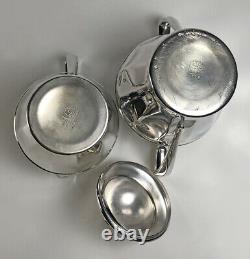 Circa 1900 Richfield Plate Co. Quadruple Silver Plated 3-Piece Tea Set # 3678