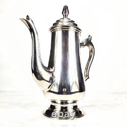 Coffee Tea Silver Full Service Set Tray Pot Pitcher Creamer Vintage William Adam