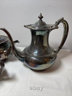 Community Georgian Gadroon Silver Plate Tea Set Coffee Service Vintage 5-Piece