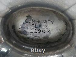 Community Plate Silverplate Tea Coffe Set With'JC' Platter Tray