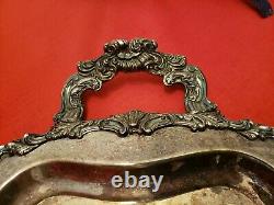 Community Tea Coffee Service 6 Item Set Ascot Sheffield Silver Repousse 30 Tray