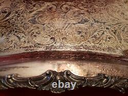 Community Tea Coffee Service 6 Item Set Ascot Sheffield Silver Repousse 30 Tray