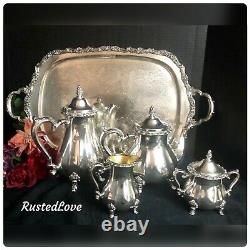 Countess Oneida / Webster Wilcox Tea Set Silver Plated 5 piece set