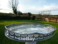 Country House Large 21.5 Vintage Viners Silver Plated Drinks / Tea Serving Tray