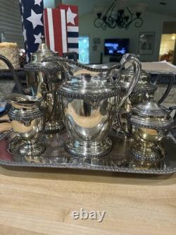 Crescent Silver Mfg Co SPNS Silver plate Coffee/Tea Service