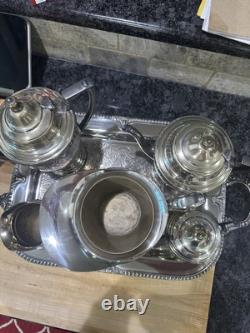 Crescent Silver Mfg Co SPNS Silver plate Coffee/Tea Service