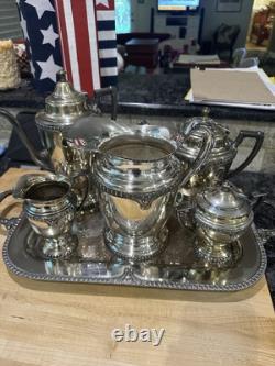 Crescent Silver Mfg Co SPNS Silver plate Coffee/Tea Service