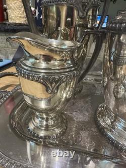 Crescent Silver Mfg Co SPNS Silver plate Coffee/Tea Service