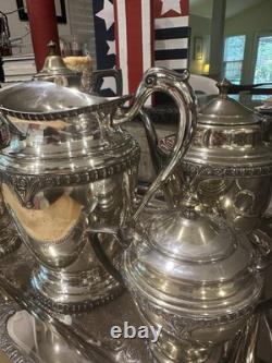 Crescent Silver Mfg Co SPNS Silver plate Coffee/Tea Service