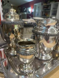 Crescent Silver Mfg Co SPNS Silver plate Coffee/Tea Service