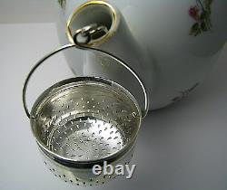 DERBY SILVER PLATED TEA STRAINER TEAPOT SPOUT STRAINER Derby Silver Plate Co