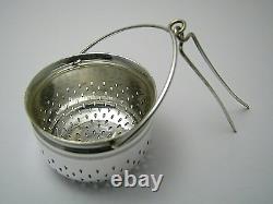 DERBY SILVER PLATED TEA STRAINER TEAPOT SPOUT STRAINER Derby Silver Plate Co