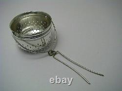 DERBY SILVER PLATED TEA STRAINER TEAPOT SPOUT STRAINER Derby Silver Plate Co