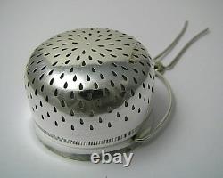 DERBY SILVER PLATED TEA STRAINER TEAPOT SPOUT STRAINER Derby Silver Plate Co