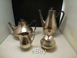 Denmark by Reed and Barton Silverplate Tea Set 4pc JOHN PRIP