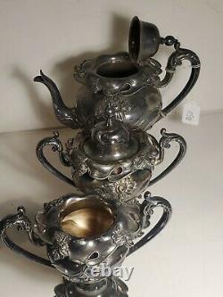 Derby Silver Co Quadruple Plate Silver Tea Set 1907 4 Pieces