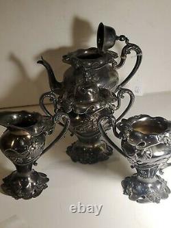 Derby Silver Co Quadruple Plate Silver Tea Set 1907 4 Pieces