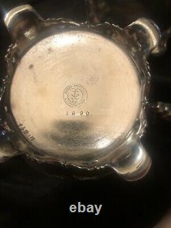 Derby Silver Company #1690 5pc Coffee Tea Service Set Dated 1902