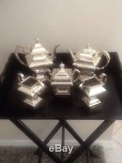 Derby Silver Company #2607 5pc Coffee Tea Silver Plate Set