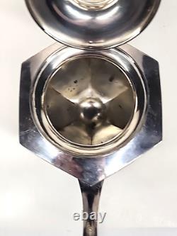 Derby Silver Plate Co. Tea Pot #1642 Hollowware Geometric Hexagon Art Deco