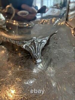 Du Maurier by Oneida, 4 Piece Silver-plate Coffee Pot 10.25 And Tea Pot 9 Tall