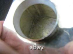 E87H VERY OLD SIGNED SILVER PLATE OVER COPPER TEA CADDY With 4 ANIMAL HEAD CRESTS