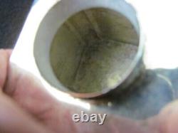 E87H VERY OLD SIGNED SILVER PLATE OVER COPPER TEA CADDY With 4 ANIMAL HEAD CRESTS
