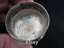 E87H VERY OLD SIGNED SILVER PLATE OVER COPPER TEA CADDY With 4 ANIMAL HEAD CRESTS