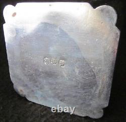 E87H VERY OLD SIGNED SILVER PLATE OVER COPPER TEA CADDY With 4 ANIMAL HEAD CRESTS