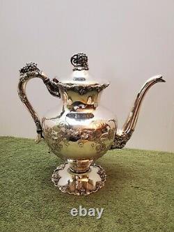 EGW & S Hand Chased Tea Pot, Stunning Silver Plate. EG Webster & Son