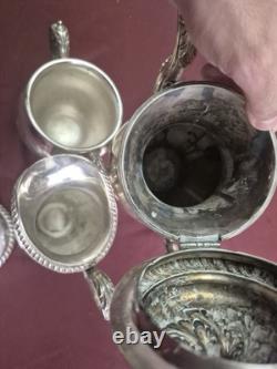 EG Webster And Son St. James Pattern Silver Plate Lot Of 4 Tea Service