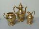 Elaborate 19th C. Gilded Silver Plate 3-piece Tea Set, Civil War Provenance