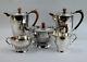 English Art Deco Silver Plate Five Piece Tea And Coffee Set 1930's