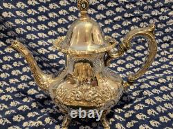 EPCA Coffee & Tea set by Poole E. P. C. A. Silver Plate 7 Pc Serving Tray 23 Lbs