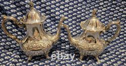 EPCA Coffee & Tea set by Poole E. P. C. A. Silver Plate 7 Pc Serving Tray 23 Lbs
