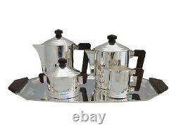 ERCUIS Silver Plate Stunning French Art Deco 5 Piece Tea Set