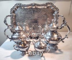 ETON Silver plated tea set VTG 1950's Makers Mark