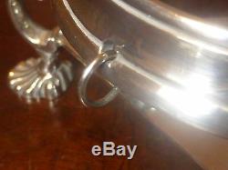 EXCELLENT HUKIN & HEATH silver plated TEA KETTLE on STAND with BURNER no chains