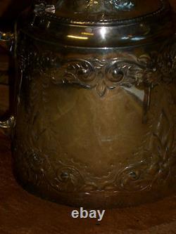 EXQUISITE Antique Smith Rait Silver Plate Tea Service Embossed 4 Pieces