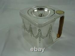EXTREMELY rare, `THE CUBE` silver plated TEA SET, c1900