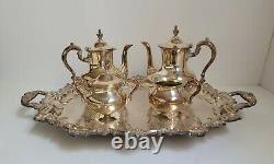 E. P. C. A. Old English Silver Plate by Poole, Tea/Coffee Serving Set, 5 pcs
