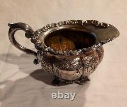 Early Rare 19th Century 1820's 1830's Waterhouse Hodson 4 Pcs. Tea Set Roses