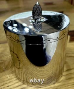 Edwardian Antique Harrods Of London Silver Plate Tea Caddy 1910
