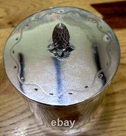Edwardian Antique Harrods Of London Silver Plate Tea Caddy 1910