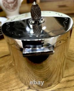 Edwardian Antique Harrods Of London Silver Plate Tea Caddy 1910