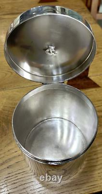 Edwardian Antique Harrods Of London Silver Plate Tea Caddy 1910