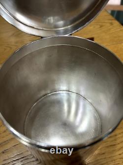 Edwardian Antique Harrods Of London Silver Plate Tea Caddy 1910