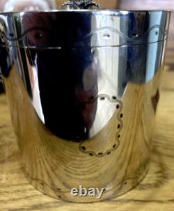 Edwardian Antique Harrods Of London Silver Plate Tea Caddy 1910